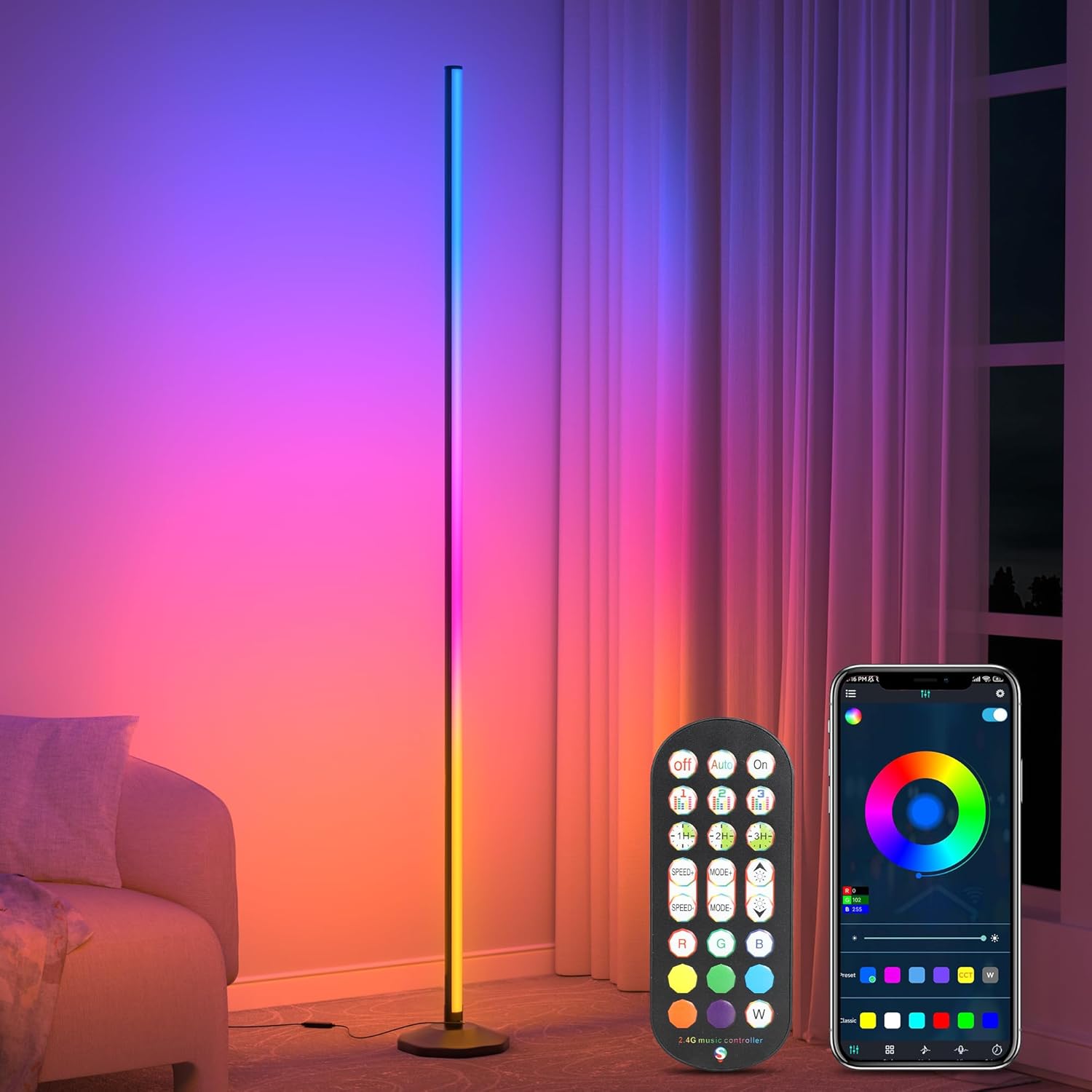 Lampadaire Led + pieds